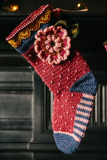 Janie Crow Glitzy Festive Stocking Pattern In Stylecraft Life Dk, Highland Heathers Dk And Special Dk 6 Janie Crow Glitzy Festive Stocking Pattern In Stylecraft Life Dk, Highland Heathers Dk And Special Dk - Image 4