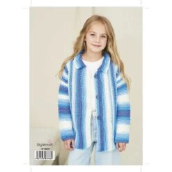 Girls Cardigans In Stylecraft Merry Go Round Chunky -Black Sheep Wool 10049 stylecraft 4