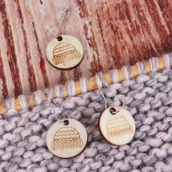 Milward 10 Wooden Bulb Pin Stitch Markers - Woolly Hat