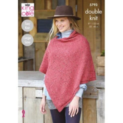 Poncho In King Cole Homespun Dk