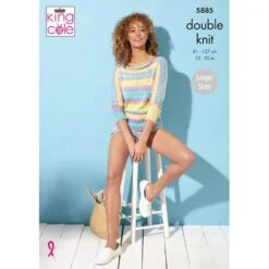 Jacket And Sweater In King Cole Tropical Beaches Dk