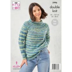 Sweaters In King Cole Homespun Prism DK -Black Sheep Wool 5996bk 500x707 1