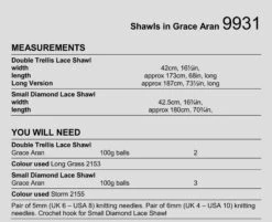 Shawls In Stylecraft Grace Aran -Black Sheep Wool 9931 stylecraft 2