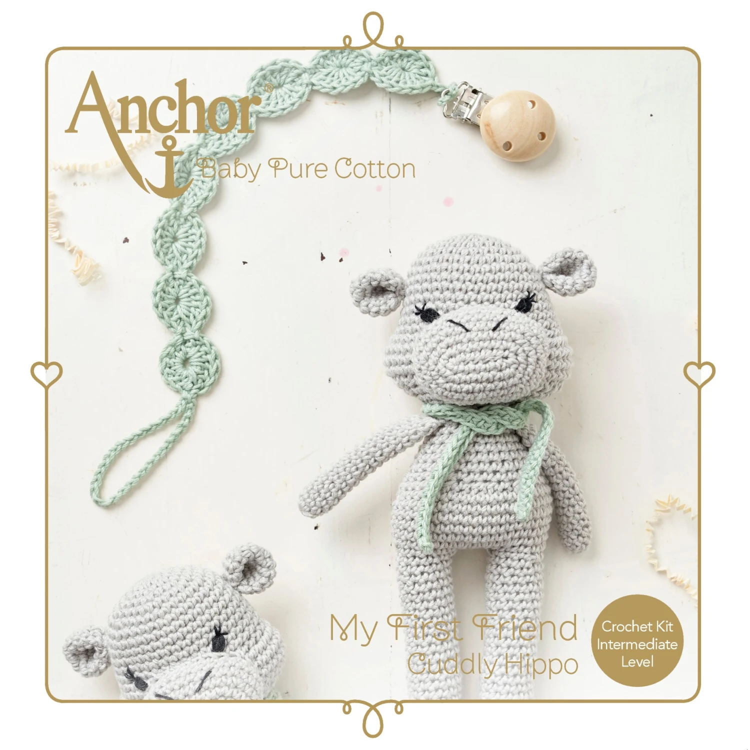 Anchor Baby Pure Cotton My First Friend Crochet Kit - Cuddly Hippo 3 Anchor Baby Pure Cotton My First Friend Crochet Kit - Cuddly Hippo