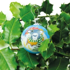 Emma Ball Sheep Hand Painted Glass Bauble -Black Sheep Wool BAUBLE08.PHOTO .WEB