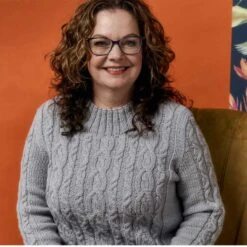 Woolston Cable Jumper In West Yorkshire Spinners Croft Aran - By Sarah Hatton - Digital Version -Black Sheep Wool BSW Woolston 3