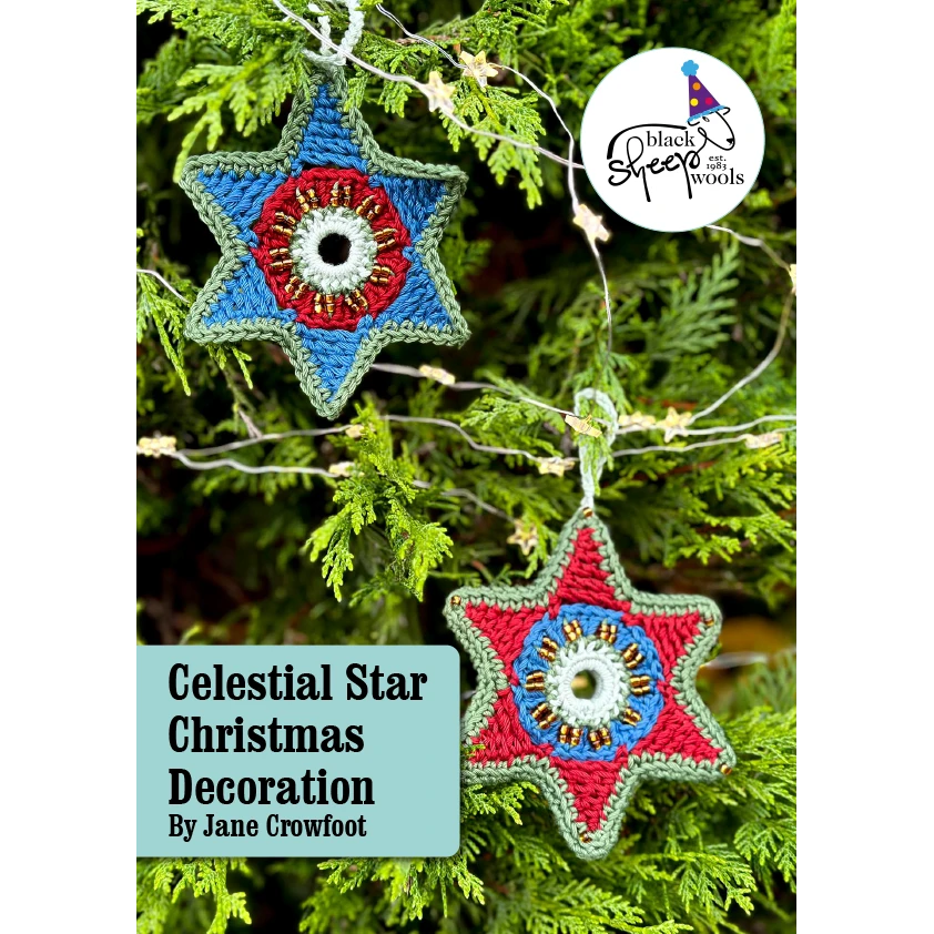 Celestial Star Beaded Christmas Decoration Pattern By Jane Crowfoot - Exclusive To Black Sheep Wools 3 Celestial Star Beaded Christmas Decoration Pattern By Jane Crowfoot - Exclusive To Black Sheep Wools