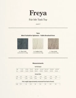 West Yorkshire Spinners Fable Brushed Aran - Folklore Pattern Book -Black Sheep Wool DBP0318 WYS Fable Brushed Aran Freya Fair Isle Tank Top Pattern WYS1000386 7