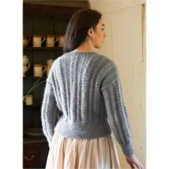 West Yorkshire Spinners Fable Brushed Aran - Folklore Pattern Book -Black Sheep Wool DBP0321 WYS Fable Brushed Aran Juno Cable and Garter Stitch Cardigan Pattern WYS1000389 12