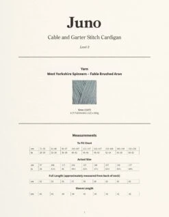 West Yorkshire Spinners Fable Brushed Aran - Folklore Pattern Book -Black Sheep Wool DBP0321 WYS Fable Brushed Aran Juno Cable and Garter Stitch Cardigan Pattern WYS1000389 7