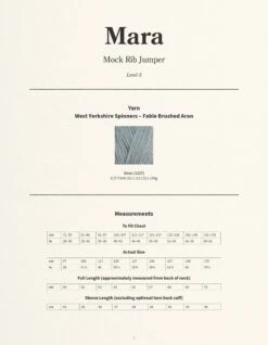 West Yorkshire Spinners Fable Brushed Aran - Folklore Pattern Book -Black Sheep Wool DBP0323 WYS Fable Brushed Aran Mara Mock Rib Jumper Pattern WYS1000391 7