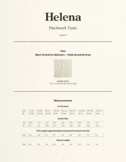 West Yorkshire Spinners Fable Brushed Aran - Folklore Pattern Book -Black Sheep Wool DBP0324 WYS Fable Brushed Aran Helena Patchwork Tunic Pattern WYS1000392 7