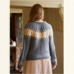 West Yorkshire Spinners Fable Brushed Aran - Folklore Pattern Book -Black Sheep Wool DBP0327 WYS Fable Brushed Aran Xanthe Top Down Yoke Jumper Pattern WYS1000395 12