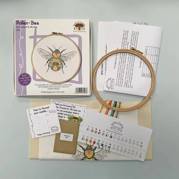 Pollen Bee - Bothy Threads Embroidery Kit 4 Pollen Bee - Bothy Threads Embroidery Kit - Image 2