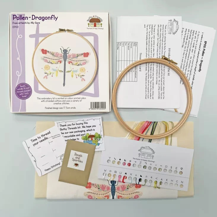 Pollen - Dragonfly - Bothy Threads Embroidery Kit 4 Pollen - Dragonfly - Bothy Threads Embroidery Kit - Image 2