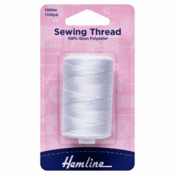 Hemline Sewing Thread - 1000 Metres - White