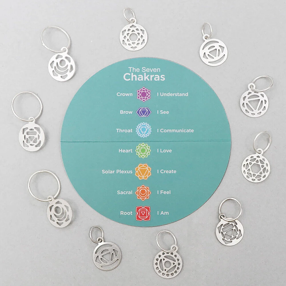 KnitPro The Mindful Collection: Stitch Markers: Chakra: Sterling Silver Plated 4 KnitPro The Mindful Collection: Stitch Markers: Chakra: Sterling Silver Plated - Image 2