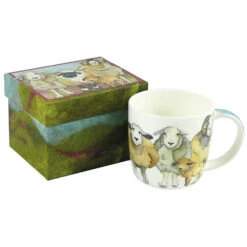 Emma Ball Bone China Mug With Gift Box - Felted Sheep