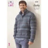 Mens's Sweaters In King Cole Cottagespun Chunky -Black Sheep Wool P6242 1