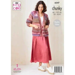 Sweater & Cardigan In King Cole Cottagespun Chunky -Black Sheep Wool P6247 2