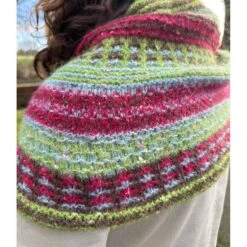 Lampas MAL - Rose - By Lisa Richardson In Rowan Fine Tweed Haze Dk -Black Sheep Wool Rose3