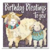 Emma Ball Greetings Card -Birthday Bleatings 2 Emma Ball Greetings Card -Birthday Bleatings -Black Sheep Wool SIS16.BIRTHDAY.CARD