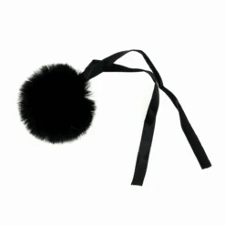 Trimits Faux Fur Medium (6cm) Pom Poms - Various Colours 35 Trimits Faux Fur Medium (6cm) Pom Poms - Various Colours -Black Sheep Wool TTPOM06 BLK png