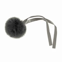 Trimits Faux Fur Medium (6cm) Pom Poms - Various Colours 27 Trimits Faux Fur Medium (6cm) Pom Poms - Various Colours -Black Sheep Wool TTPOM06 GRY png