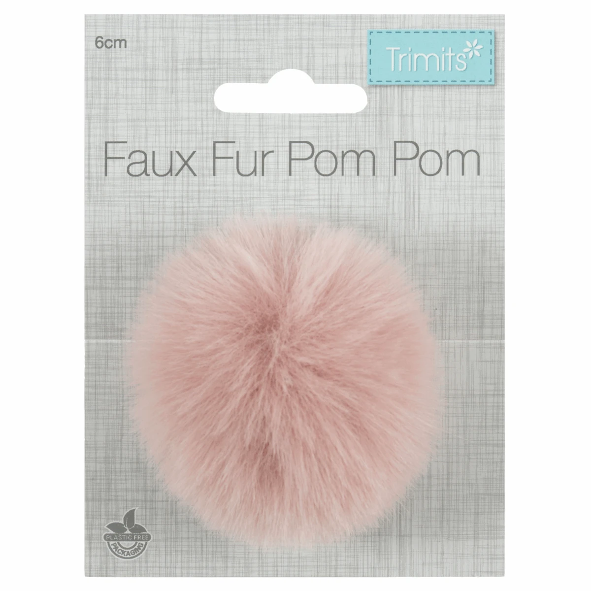 Trimits Faux Fur Medium (6cm) Pom Poms - Various Colours 3 Trimits Faux Fur Medium (6cm) Pom Poms - Various Colours