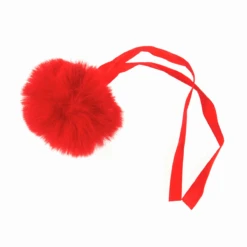 Trimits Faux Fur Medium (6cm) Pom Poms - Various Colours 36 Trimits Faux Fur Medium (6cm) Pom Poms - Various Colours -Black Sheep Wool TTPOM06 RED png