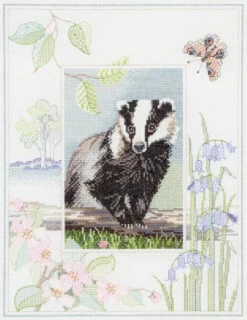 Wildlife Badger Cross Stitch Kit