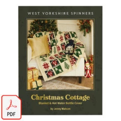 Christmas Cottage Blanket & Hotwater Bottle In West Yorkshire Spinners ColourLab Aran - Digital Version DPB0311