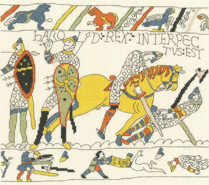 Bayeux Tapestry - The Demise Of King Harold - Bothy Threads Cross Stitch Kit 3 Bayeux Tapestry - The Demise Of King Harold - Bothy Threads Cross Stitch Kit