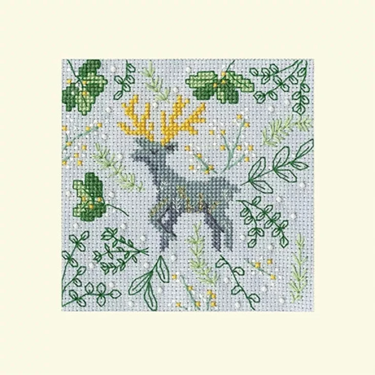 Scandi Deer - Bothy Threads Christmas Card Cross Stitch Kit 3 Scandi Deer - Bothy Threads Christmas Card Cross Stitch Kit