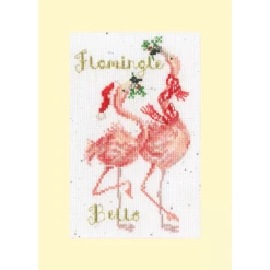 Flamingle Bells - Bothy Threads Christmas Card Cross Stitch Kit