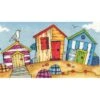 Beach Huts Cross Stitch Kit By Karen Carter -Black Sheep Wool bsbh1273 72 1