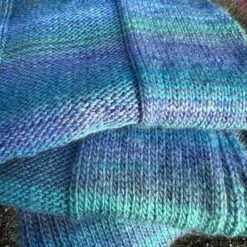 Castaway Knitted Blanket In Sirdar Jewelspun Aran - By Carol Mulvey -Black Sheep Wool castaway11