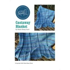 Castaway Knitted Blanket In Sirdar Jewelspun Aran - By Carol Mulvey -Black Sheep Wool castaway blanket 1