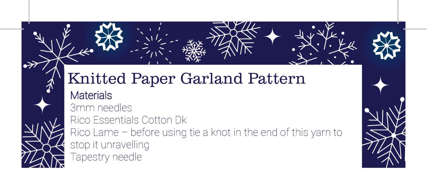 Deck The Halls Campaign - Knitted Paper Garland By Black Sheep Wools - Digital Version 4 Deck The Halls Campaign - Knitted Paper Garland By Black Sheep Wools - Digital Version - Image 2
