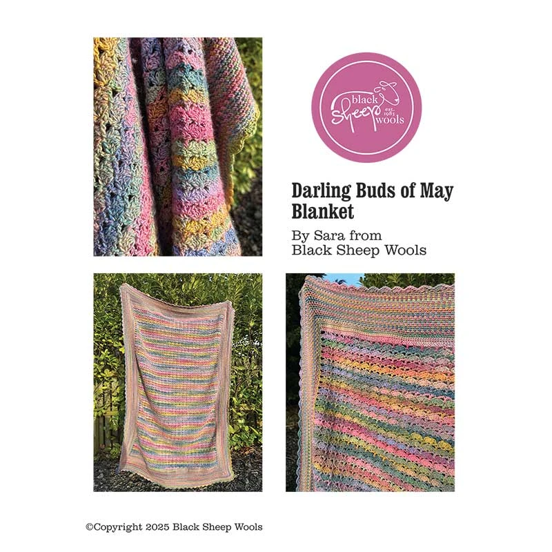Darling Buds Of May Blanket In James C Brett Emotions Dk - By Sara Geraghty 3 Darling Buds Of May Blanket In James C Brett Emotions Dk - By Sara Geraghty - Image 2
