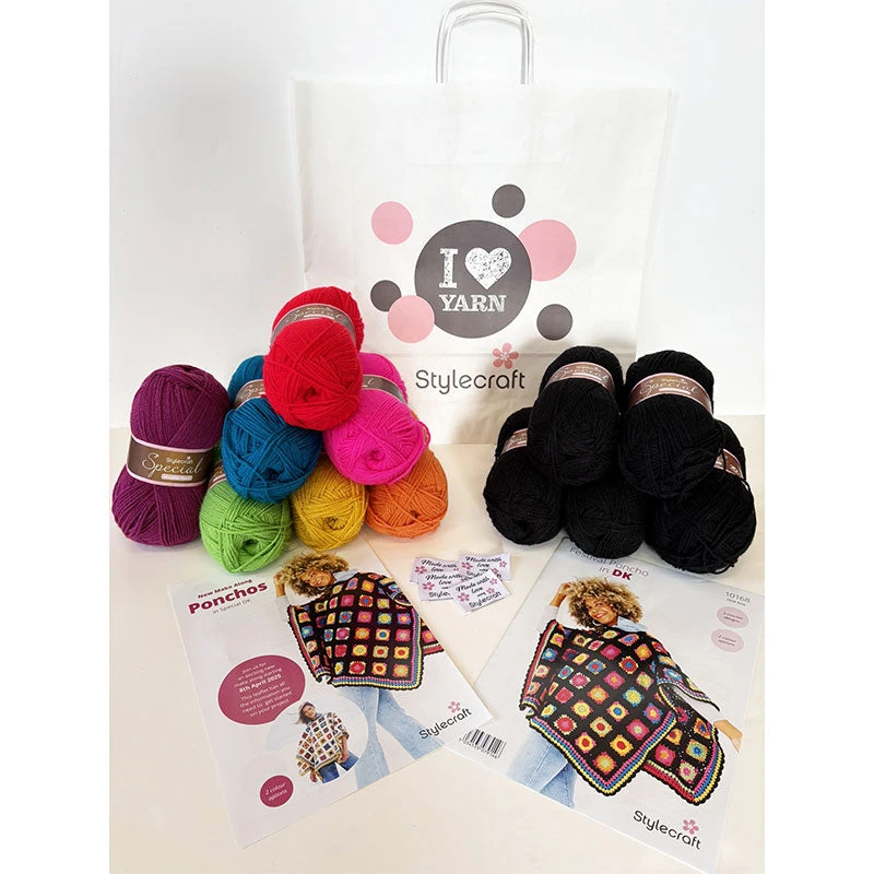 Festival Poncho Make Along Colour Pack In Stylecraft Special Dk 4 Festival Poncho Make Along Colour Pack In Stylecraft Special Dk - Image 2