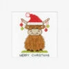 Highland Santa Greetings Card - Heritage Crafts Cross Stitch Kit 2 Highland Santa Greetings Card - Heritage Crafts Cross Stitch Kit -Black Sheep Wool gdhs1825 72