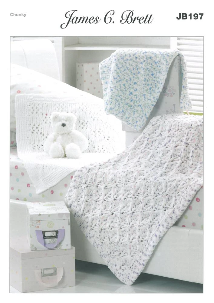 Blankets In James C Brett Flutterby Chunky 3 Blankets In James C Brett Flutterby Chunky