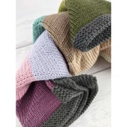 Mojito Knitted Blanket In Scheepjes Chunky Monkey - By Sara Geraghty -Black Sheep Wool mojito 1