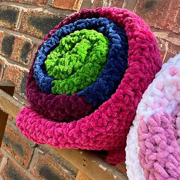Play School Plush Blanket - Ice Pop In James C Brett Flutterby Chunky By Sara Geraghty 4 Play School Plush Blanket - Ice Pop In James C Brett Flutterby Chunky By Sara Geraghty - Image 2
