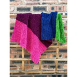 Play School Plush Blanket - Ice Pop In James C Brett Flutterby Chunky By Sara Geraghty