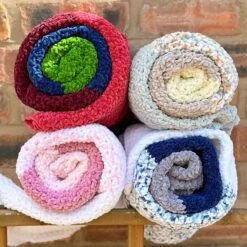 Play School Plush Blanket - Ice Pop In James C Brett Flutterby Chunky By Sara Geraghty 9 Play School Plush Blanket - Ice Pop In James C Brett Flutterby Chunky By Sara Geraghty -Black Sheep Wool play school roll1
