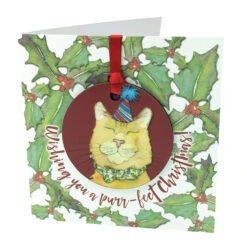 Emma Ball Christmas Card - Christmas Cat Bauble