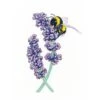Lavender Bee Cross Stitch Kit By Peter Underhill 2 Lavender Bee Cross Stitch Kit By Peter Underhill -Black Sheep Wool pulb1468 72 1