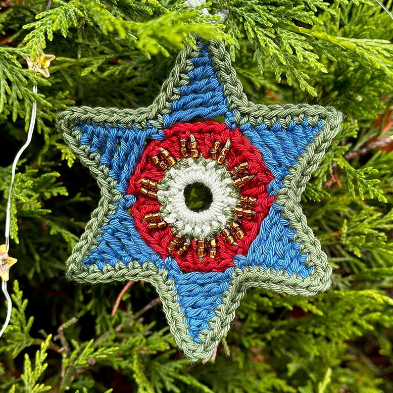 Celestial Star Beaded Christmas Decoration Pattern By Jane Crowfoot - Exclusive To Black Sheep Wools 5 Celestial Star Beaded Christmas Decoration Pattern By Jane Crowfoot - Exclusive To Black Sheep Wools - Image 3